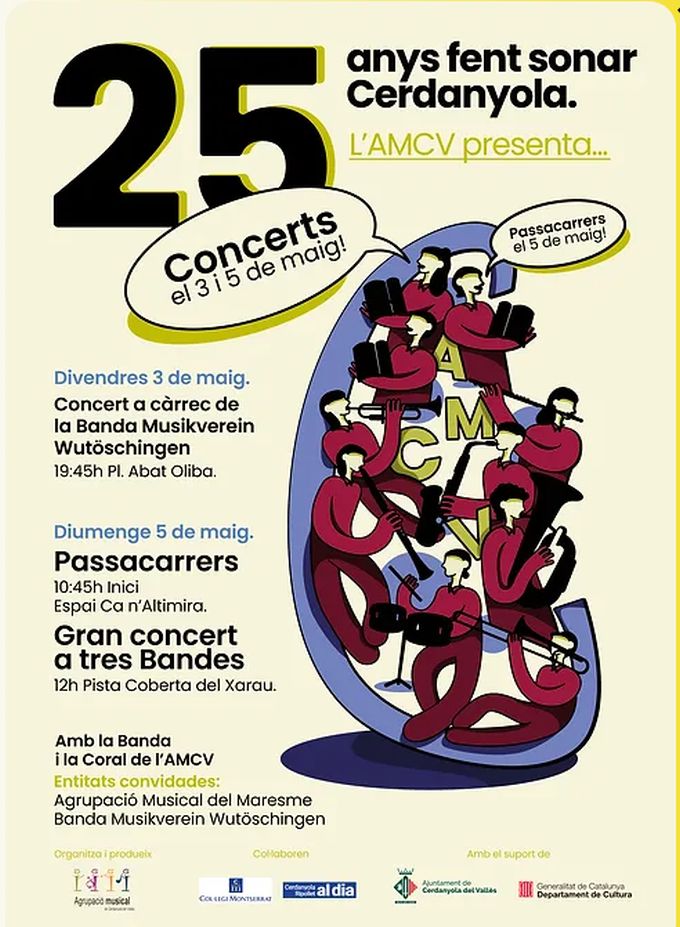 Imatge Concert a tres Bandes pel 25è aniversari de l'AMCV