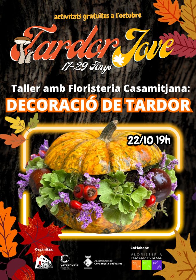 cartell Taller de decoració de tardor