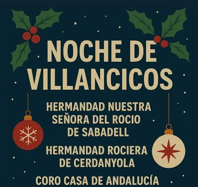 imatge cartell  'Noche de Villancicos' a la Casa de Andalucía