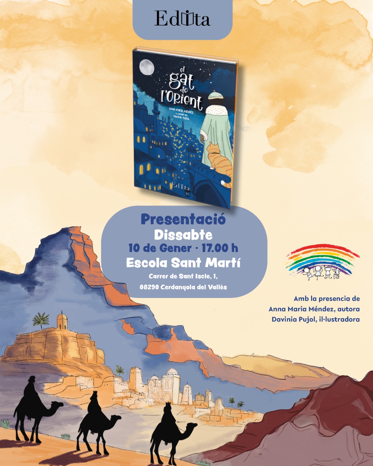 Cartell presentació llibre 'El gat de l'Orient'