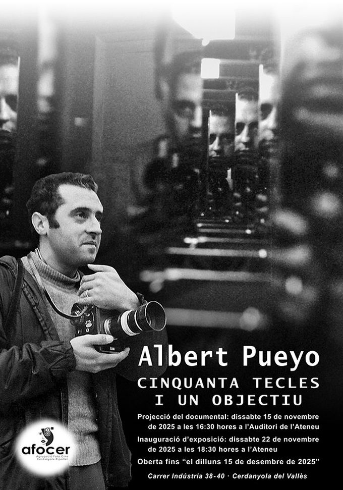 cartell Exposició fotogràfica 'Albert Pueyo, 50 tecles i un objectiu'