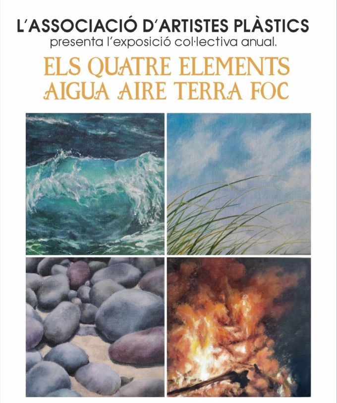 imatge del cartell  exposició 'Els quatre elements'