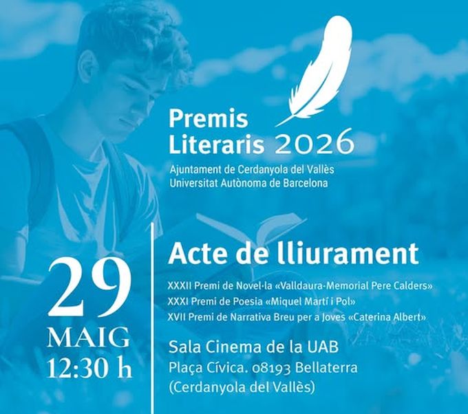Imatge Acte de lliurament dels premis literaris 2026