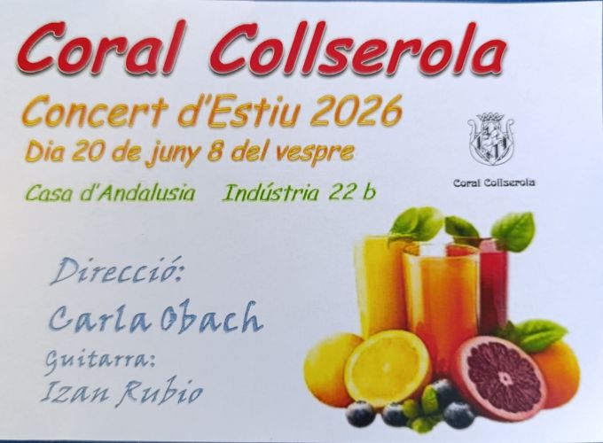 cartell Concert d'estiu de la Coral de Collserola 