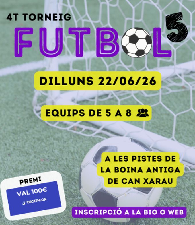 cartell Torneig de futbol 5 del Casal de Joves Altimira 