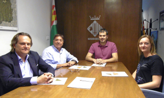 Un moment de la recepció a la delegació del Club Tennis Cerdanyola