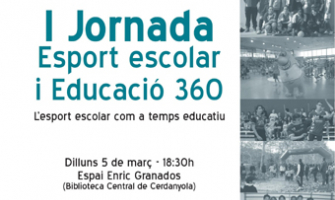 Detall del cartell de la I Jornada Esport escolar i Educació 360