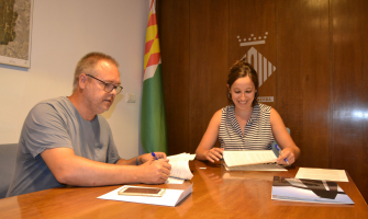 Laura Benseny i Octavi Moreno han signat el conveni de col·laboració