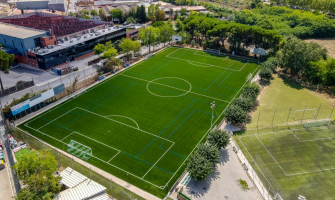 foto aèria del camp de futbol de La Bòbila 