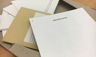 Kit del votació en braille