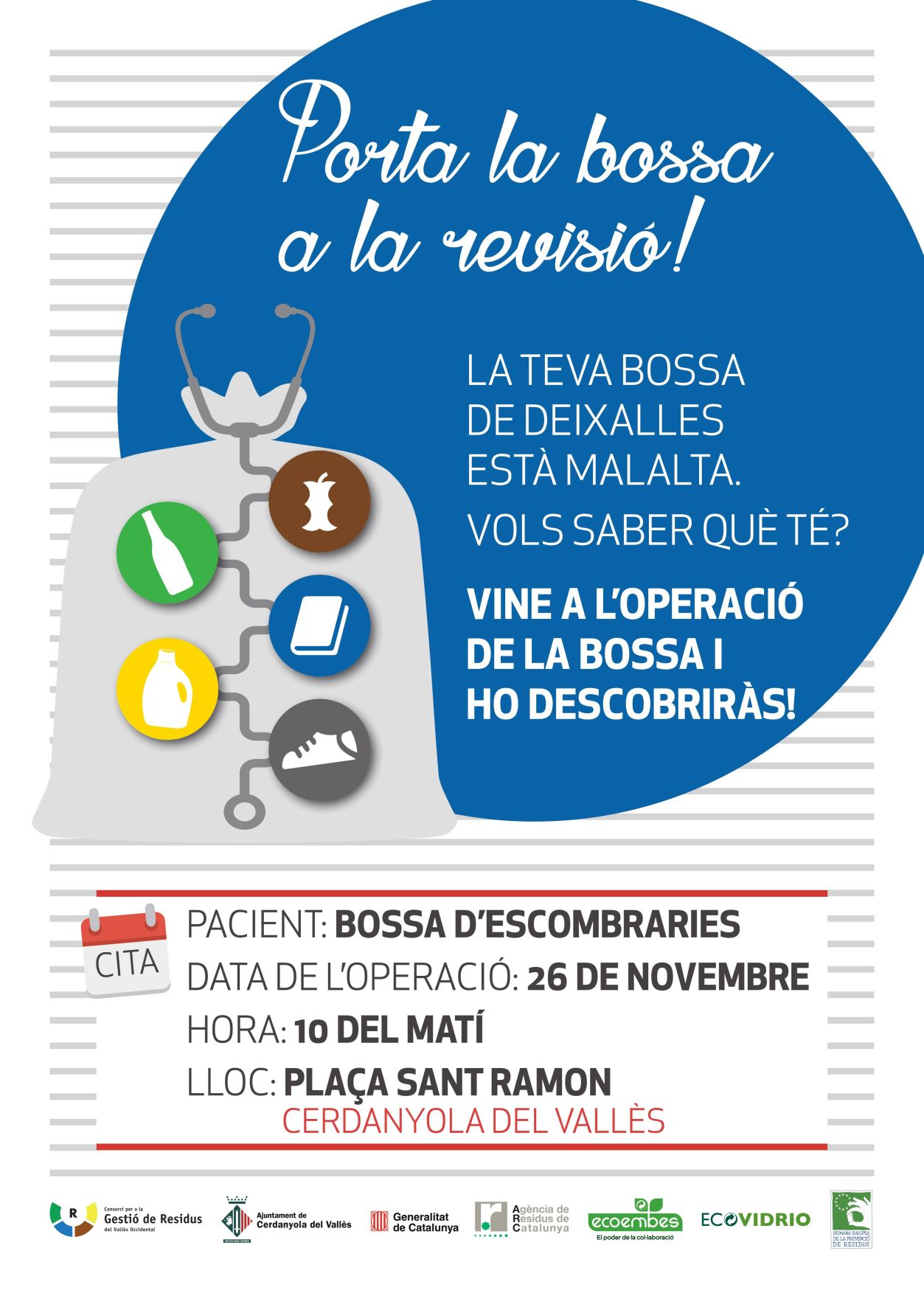 Cartell de l'acte de revisió de les bosses de brossa