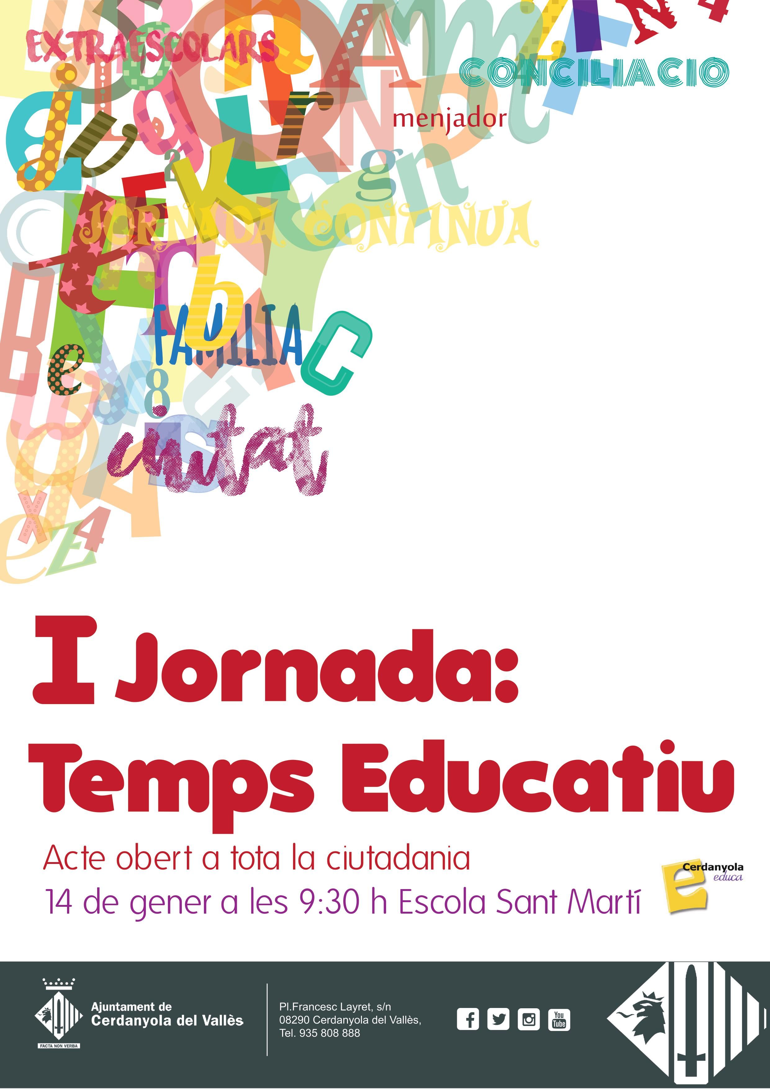 Cartell de la I jornada Temps educatiu