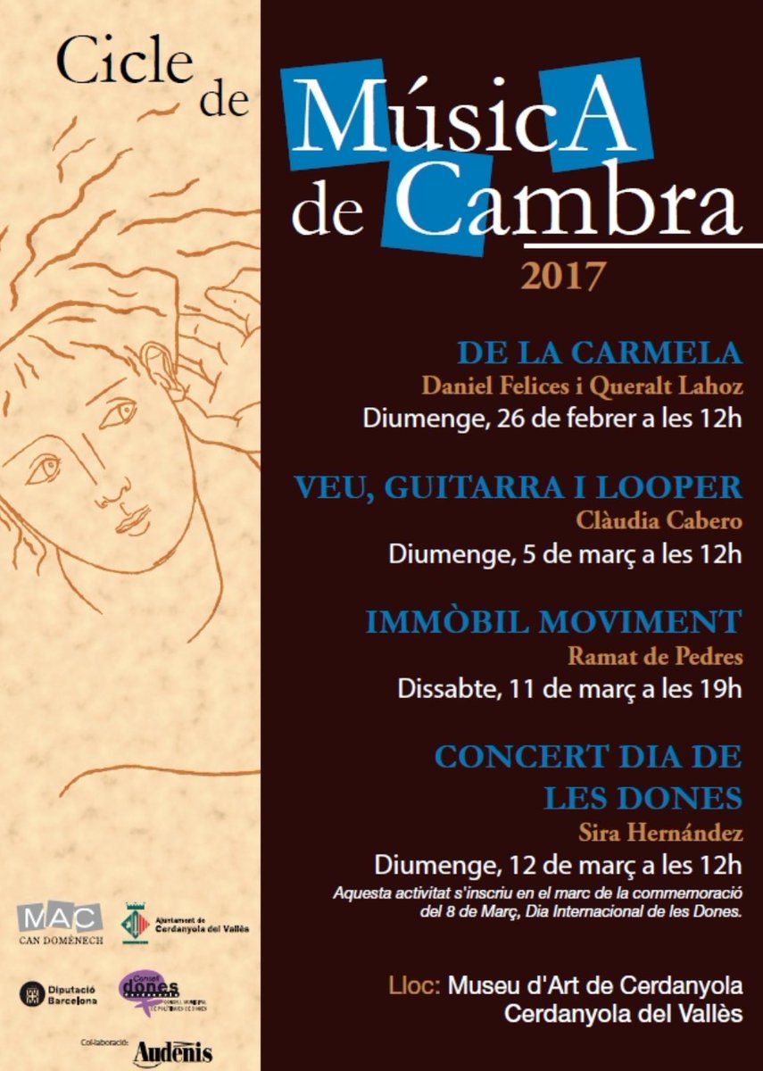 Nou cicle de Música de Cambra al museu d'Art de Cerdanyola Nou cicle de Música de Cambra al museu d'Art de Cerdanyola