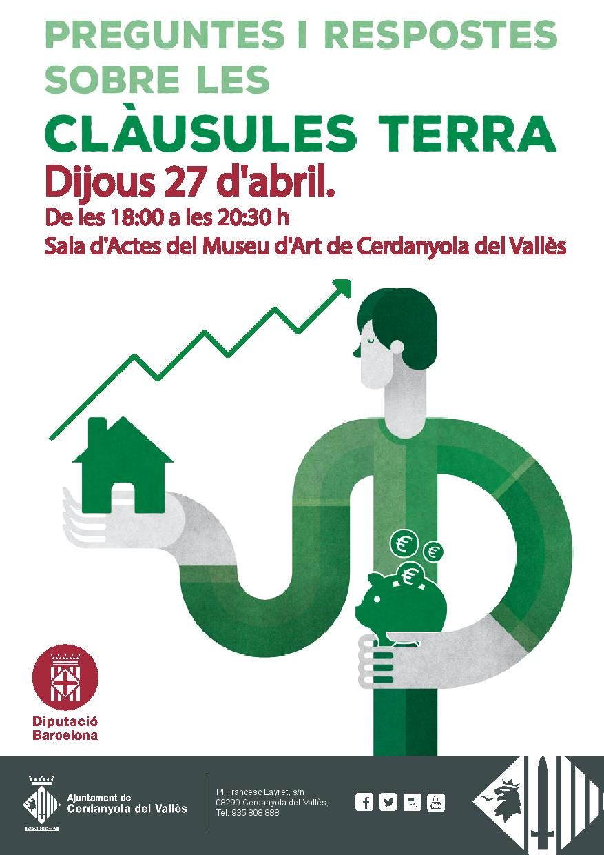 Cartell xerrada informativa sobre les clàusules terra de les hipoteques