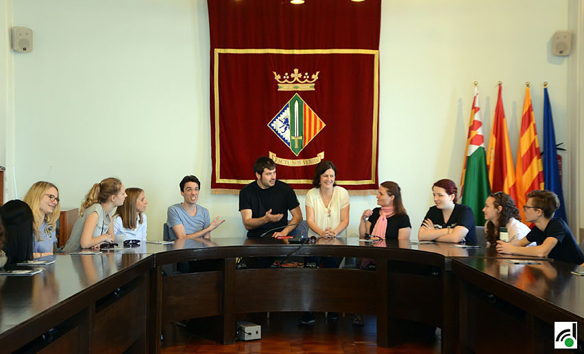 Un moment de la recepció a l'alumnat holandès