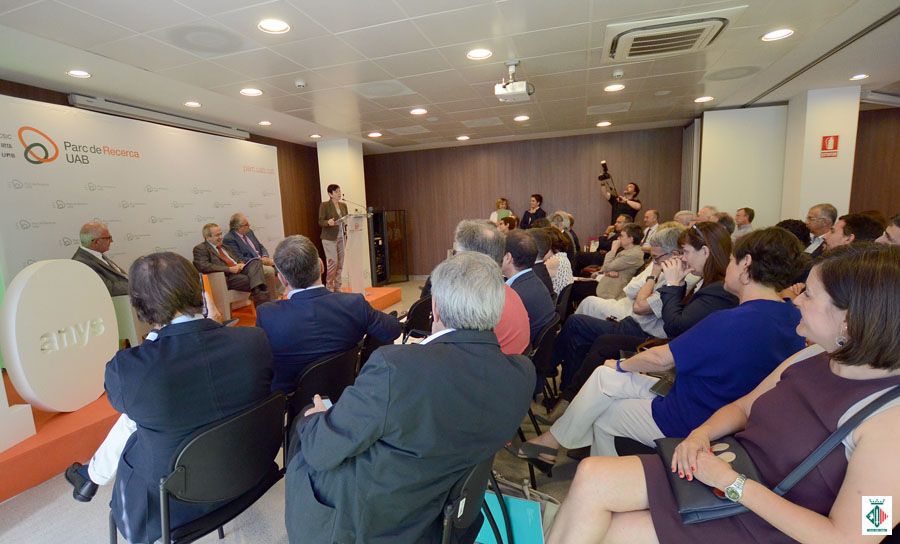 Un moment de l'acte commemoratiu del desè aniversari del Parc de Recerca de la UAB