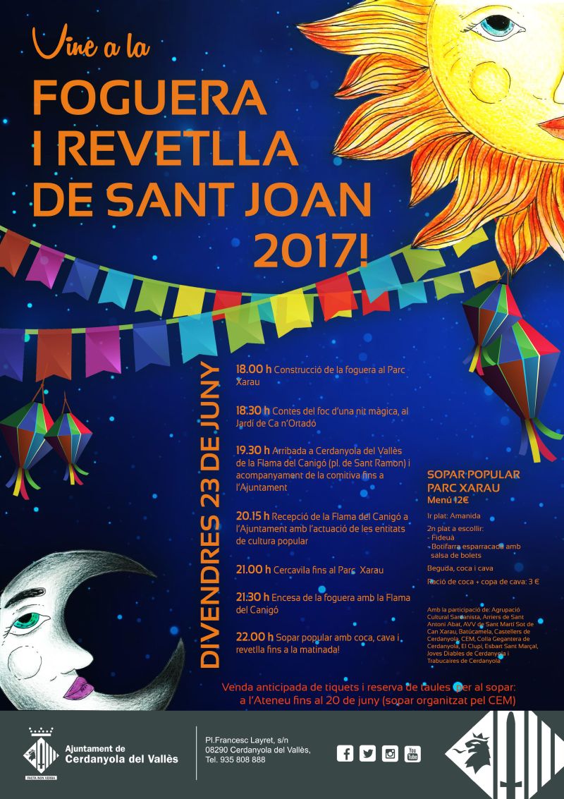 Cartell de la Revetlla Popular de Sant Joan 2017