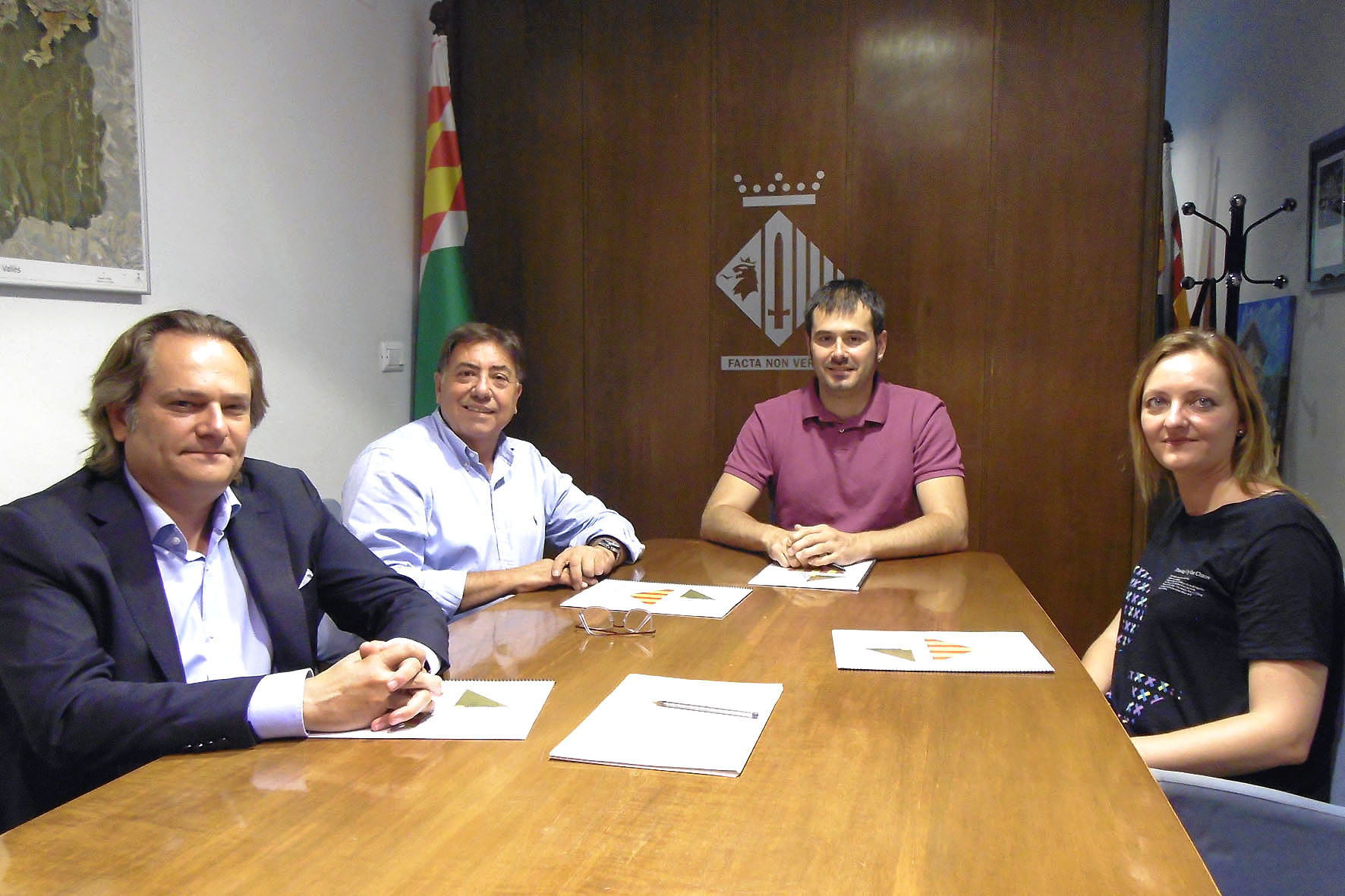 Un moment de la recepció a la delegació del Club Tennis Cerdanyola