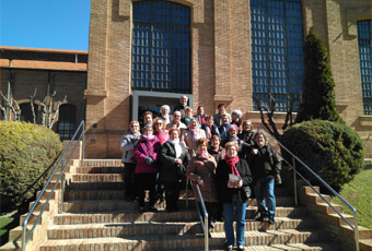 Fotografia de grup de la visita al Museu de les Aigües