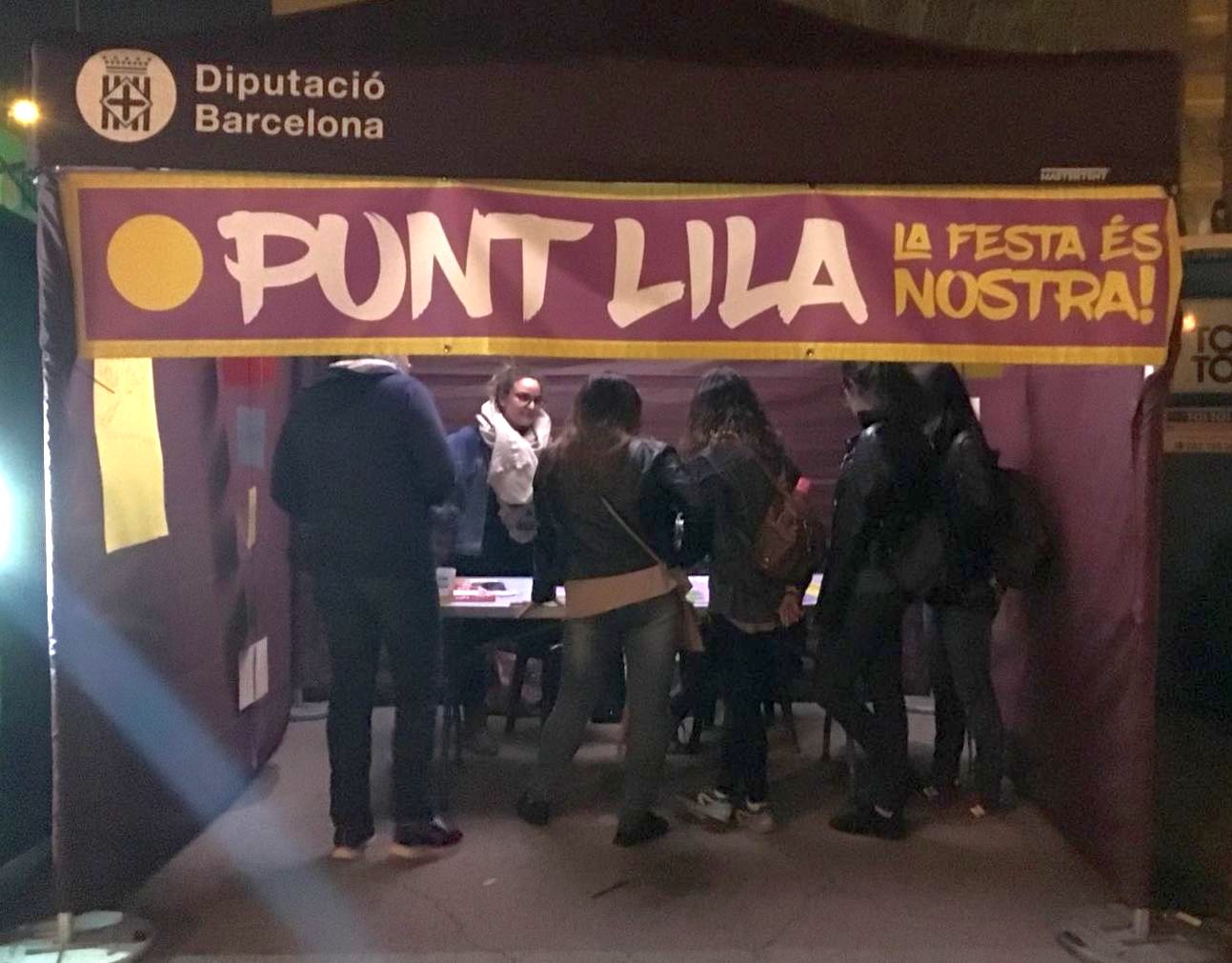 El punt lila va estar instal·lat al parc del Turonet, les nits de divendres i dissabte