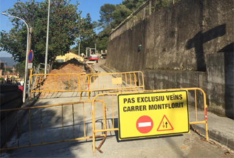 Les obres han començat per l'accés al carrer de de l'Avinguda Flor de Maig