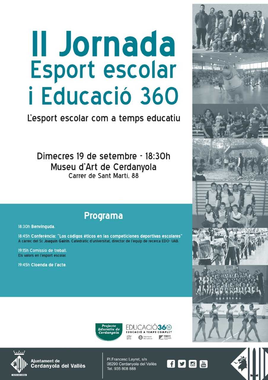 Cartell II Jornada Esport Escolar i Educació 360