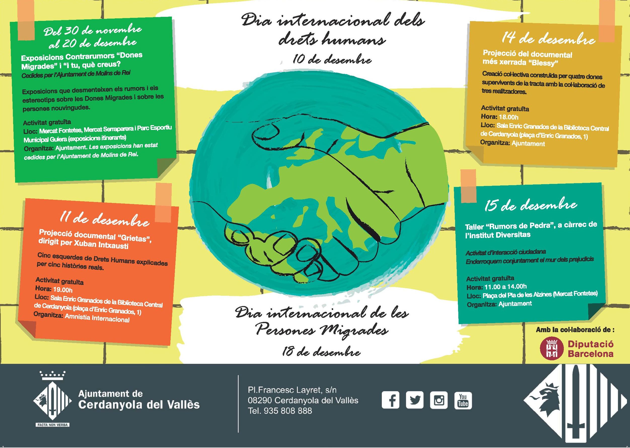 Cartell del Dies Internacionals dels Drets Humans i de les Persones Migrades