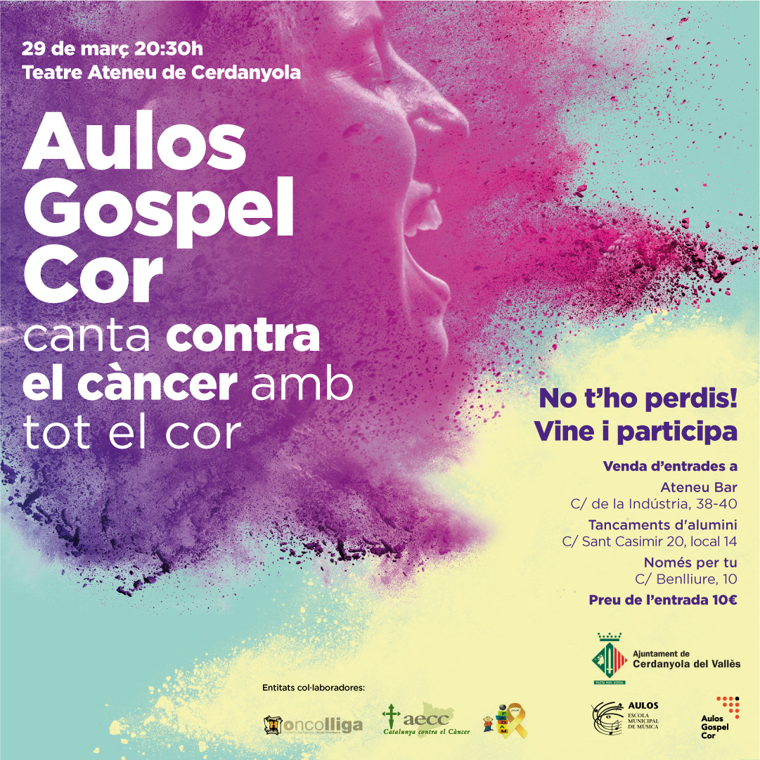 Cartell del Concert de l'Aulos Gòspel Cor