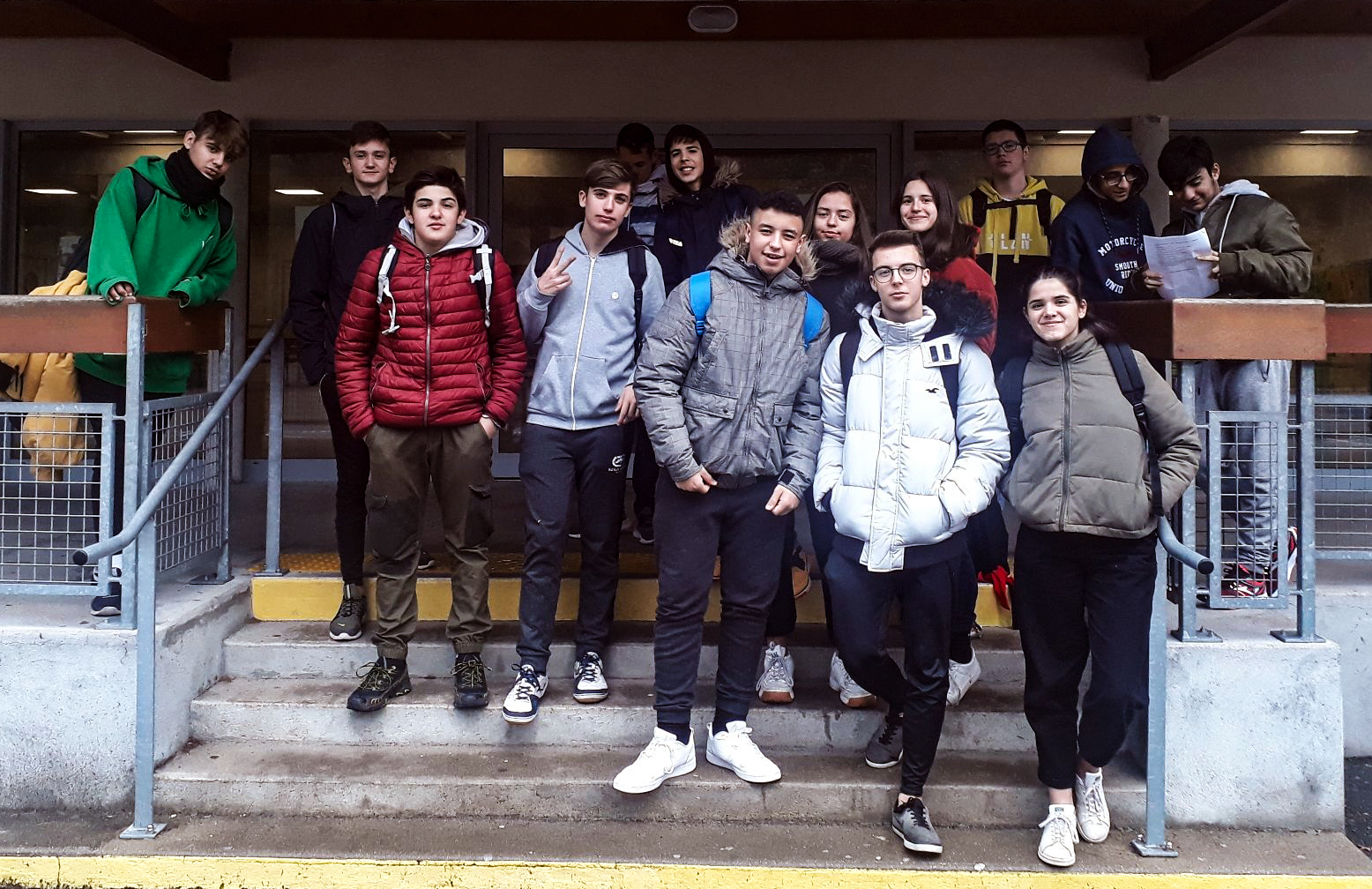 Grup d'alumnes que han viatjat a Salbris (França)
