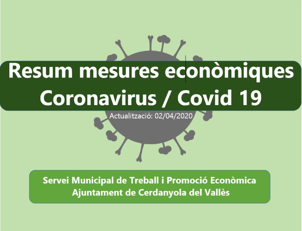 Portada del dossier resum de les mesures econòmiques