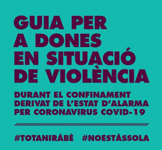 Portada de la guia per a dones en situació de violència durant el confinament