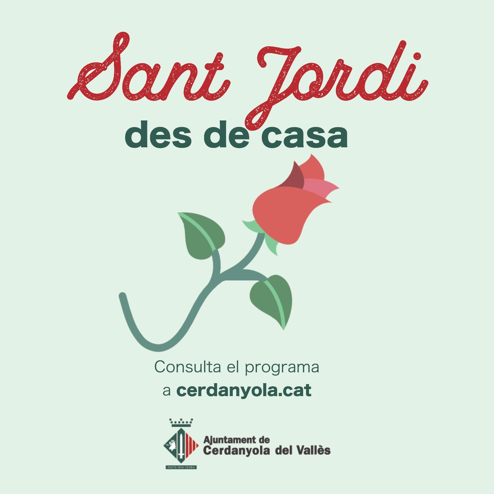 Imatge Sant Jordi des de casa