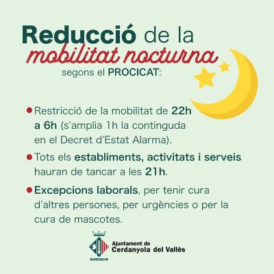 Reducció mobilitat nocturna