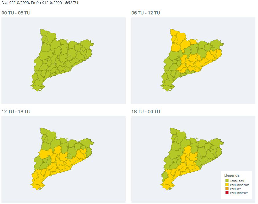 Mapa de perill per risc de vent