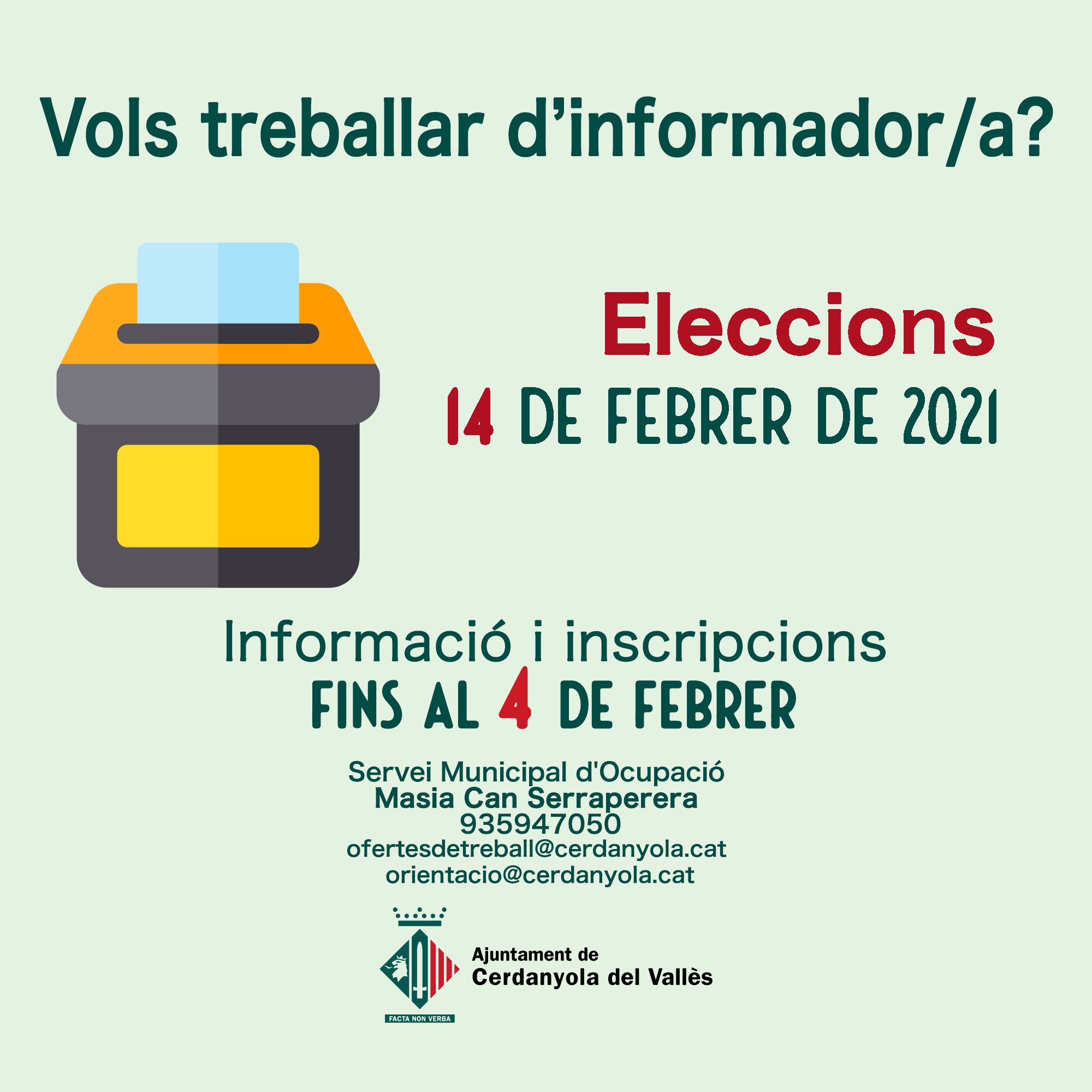 imatge treball informadors eleccions