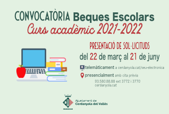 Imatge convocatòria beques Escolars 2021-22