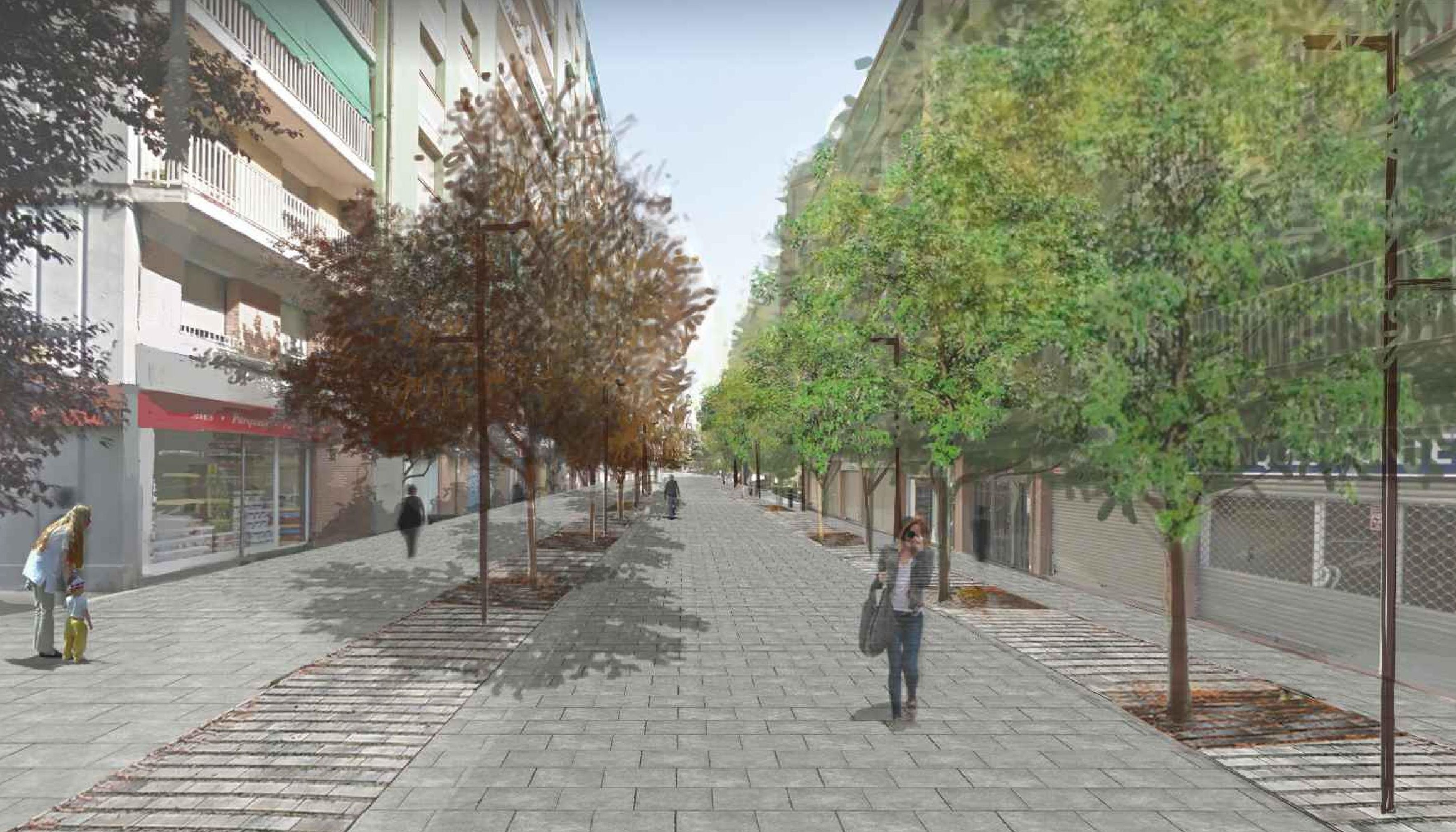 Imatge virtual de com quedarà la ronda del Guinardó Imatge virtual de com quedarà la ronda del Guinardó