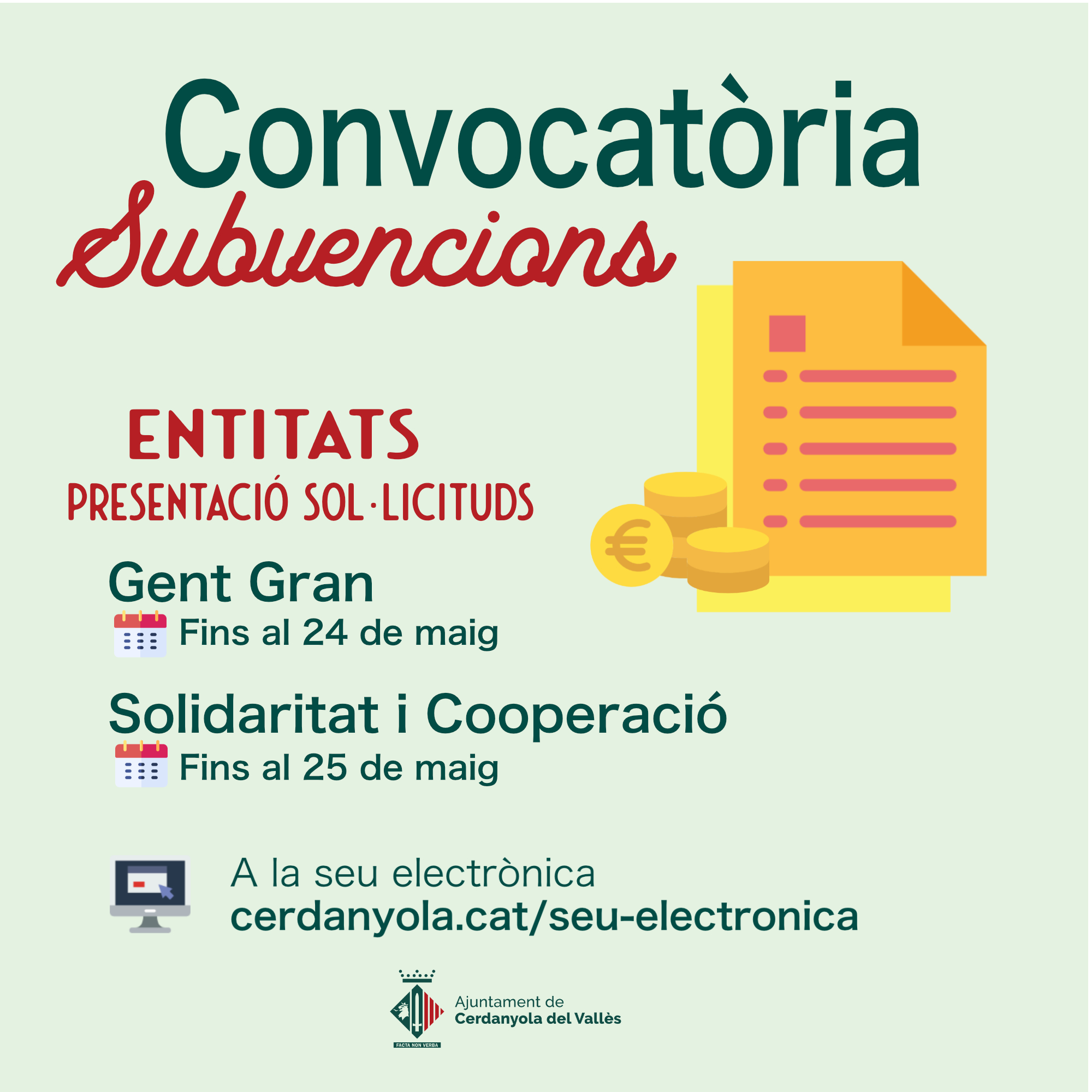 Imatge convocatòria subvencions entitats