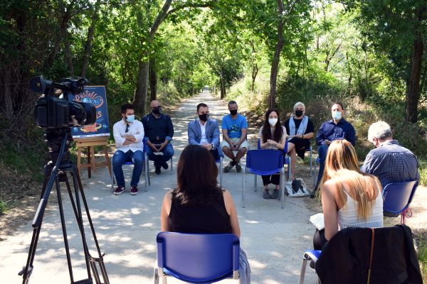 La presentació del concert es va fer a les portes del Castell de Sant Marçal