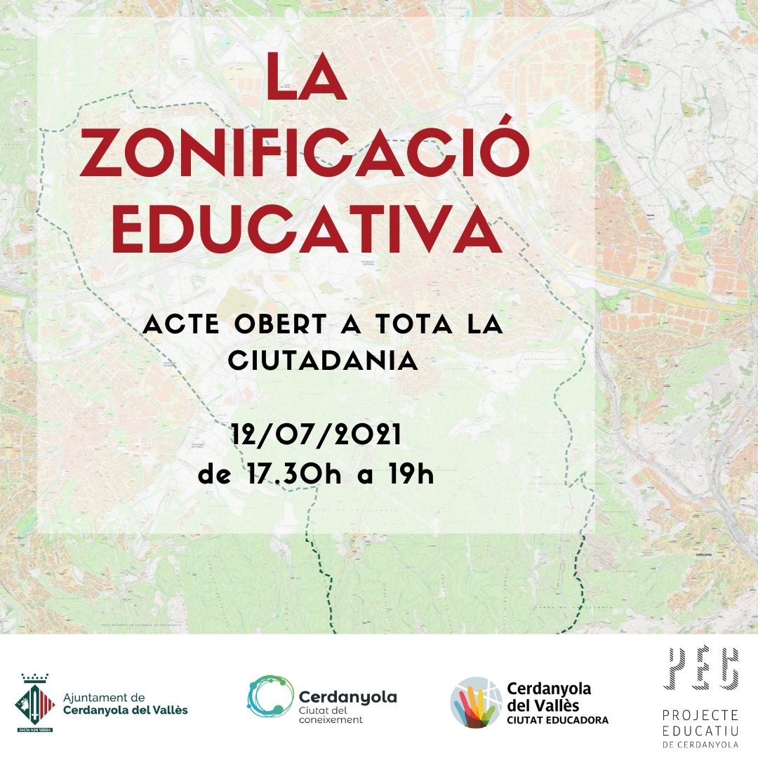 Cartell xerrada 'La zonificació educativa'