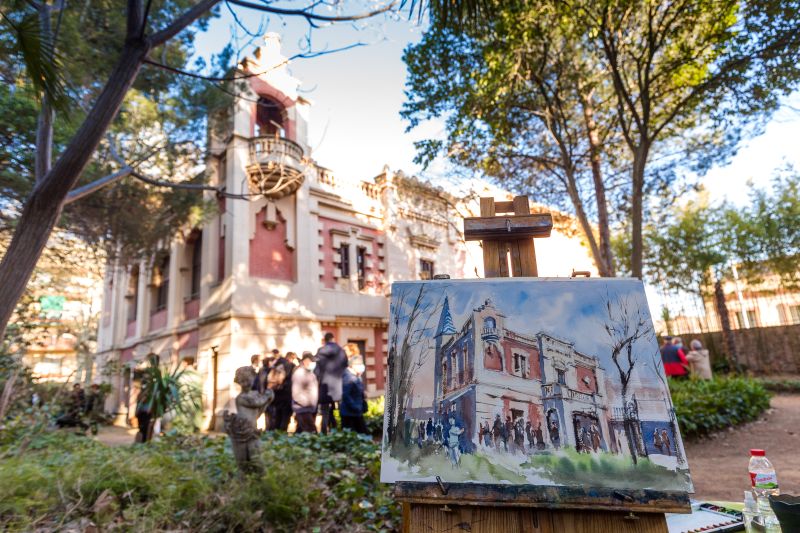 Quadre pintat durant les portes obertes al jardí Can Llopis