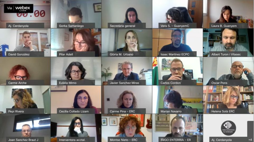 Captura pantalla d'un moment del ple de març
