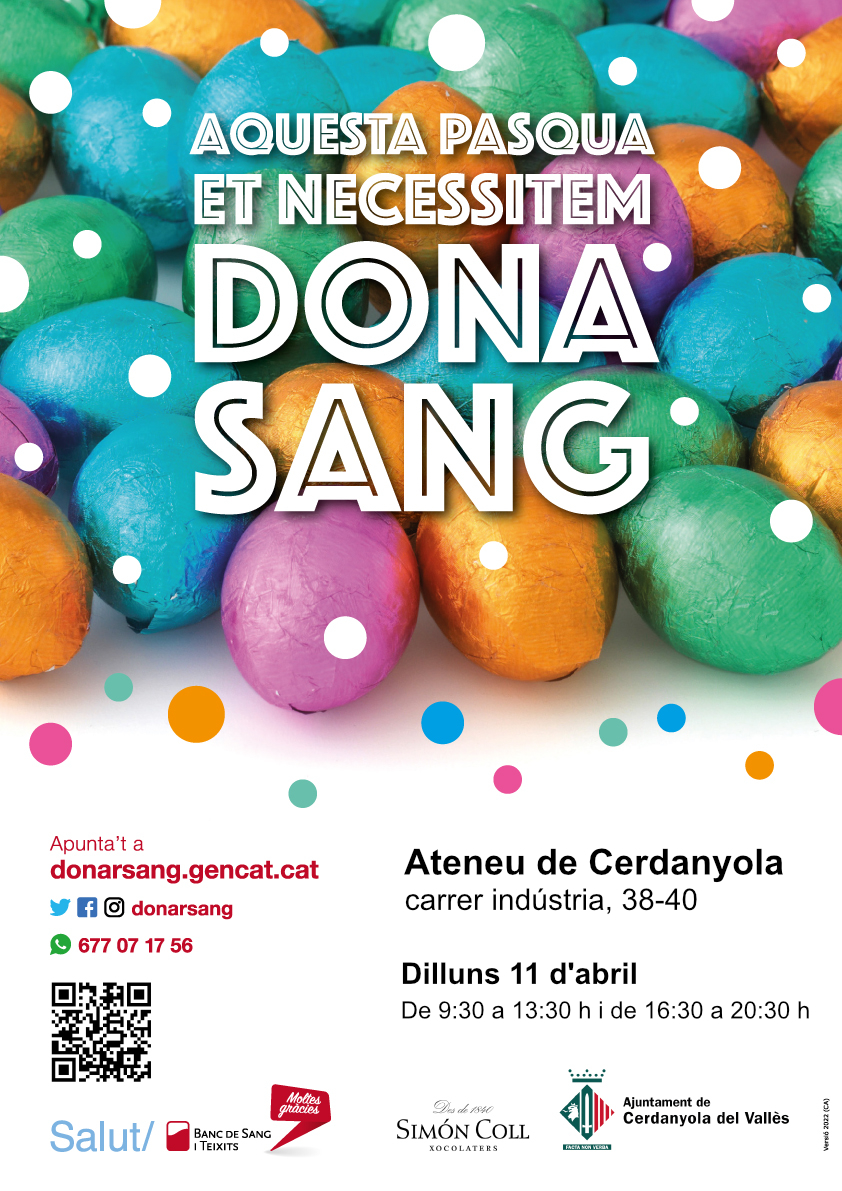 campanya de donació de sang abans de Setmana Santa