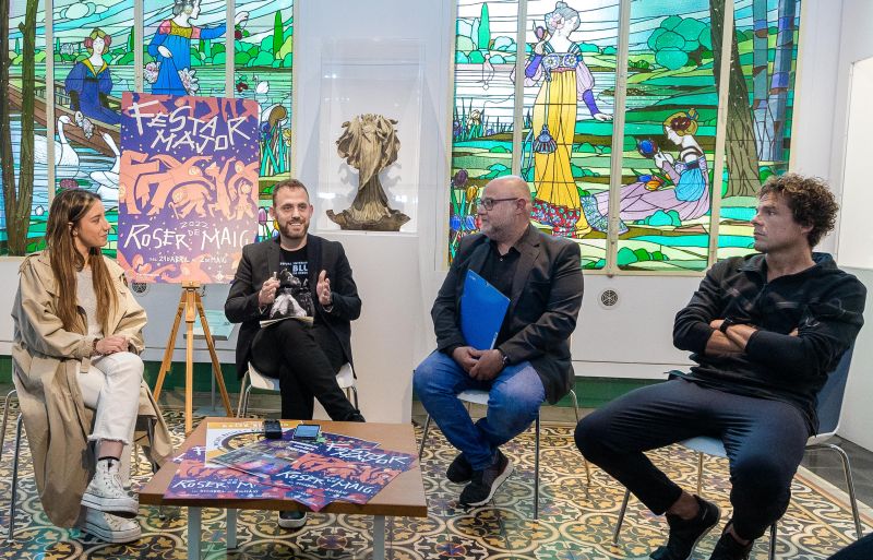 Presentació de la Festa Major del Roser de Maig amb Maria Sauló, Carlos Cordón, Oscar Pons i Llibert Fortuny