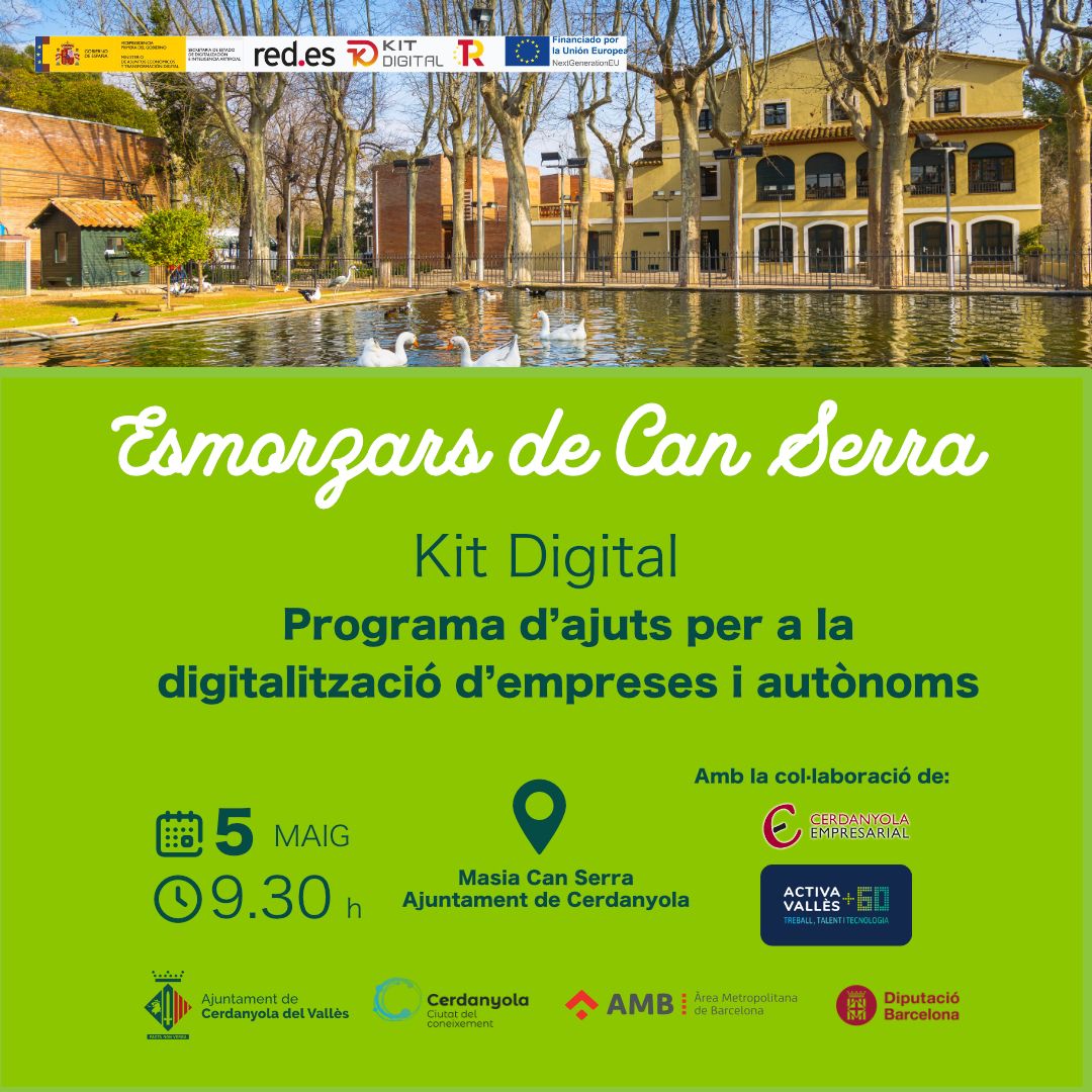 Imatge publicitària Esmozars de Can Serra - Presentació Kit Digital