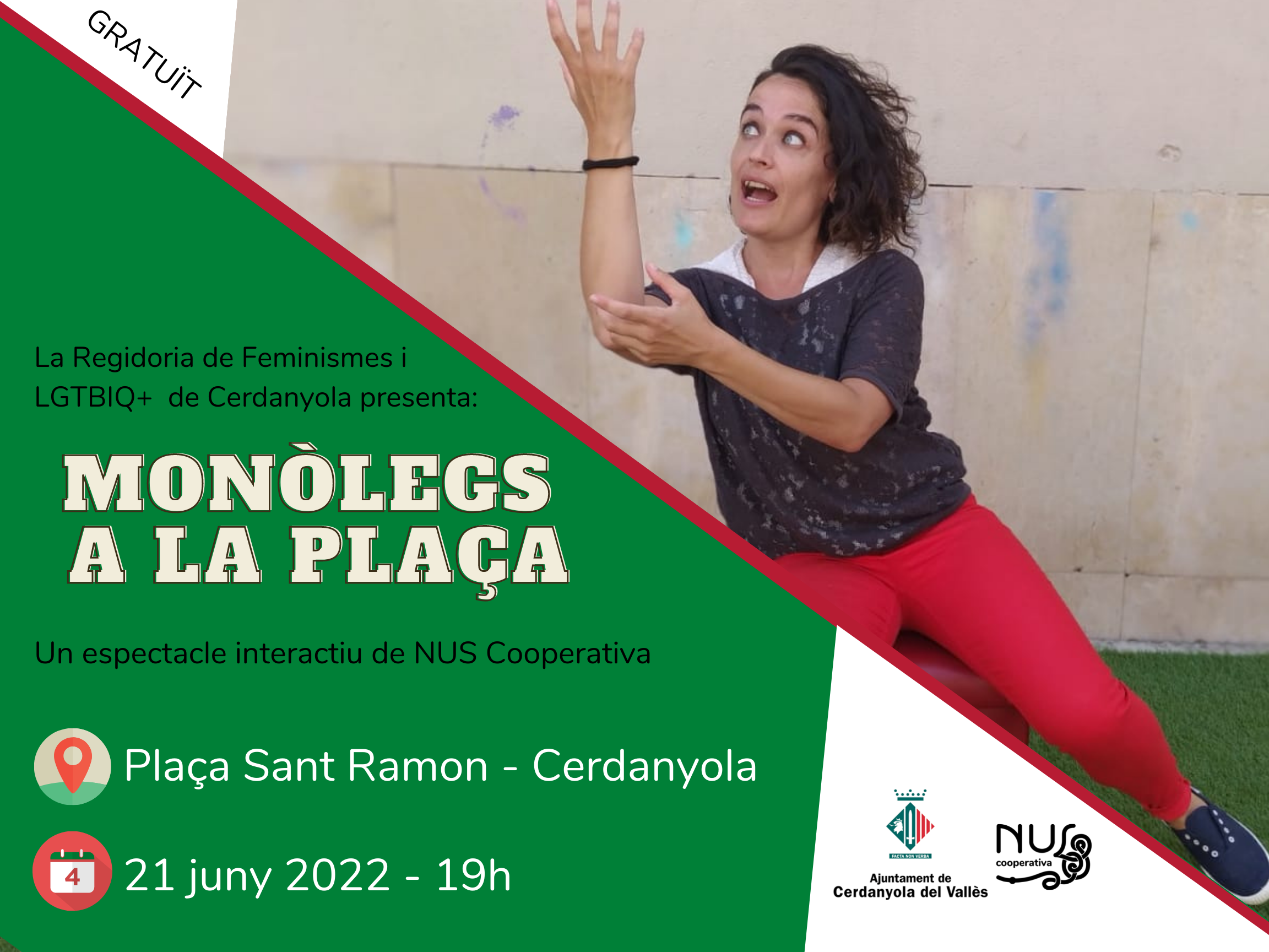 “Monòlegs a la plaça!” Inaugura el programa d’activitats i propostes en motiu del Dia Internacional per l'Alliberament LGTBIQ+