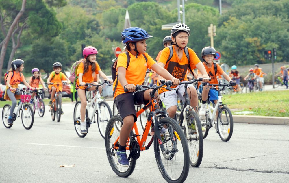 Moment de la Bicicletada celebrada el dimarts 11 d'octubre de 2022