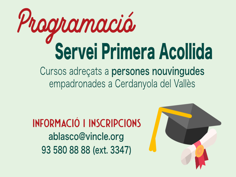 Nous cursos del Servei de Primera Acollida