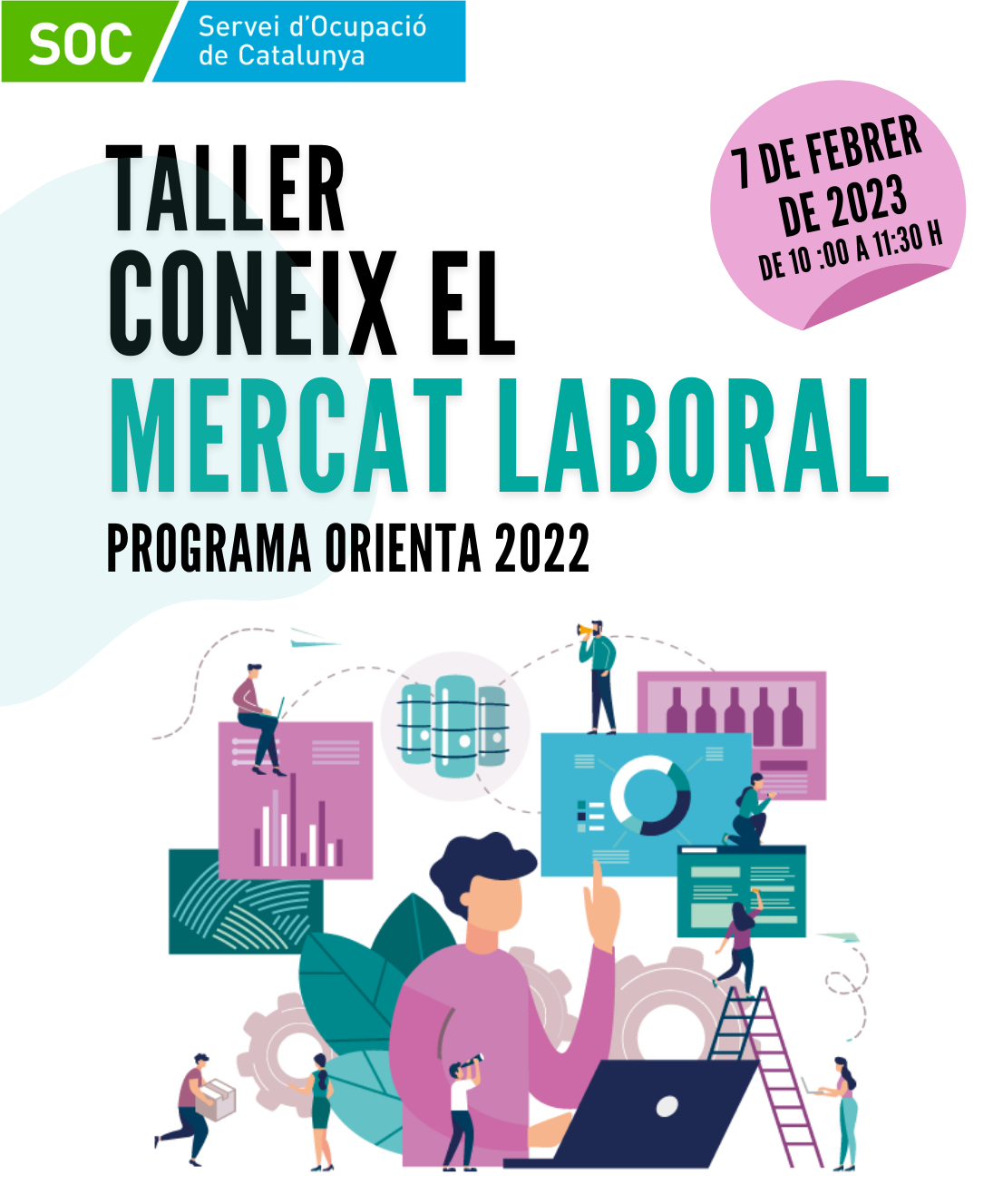 Cartell Taller Coneix el mercat laboral