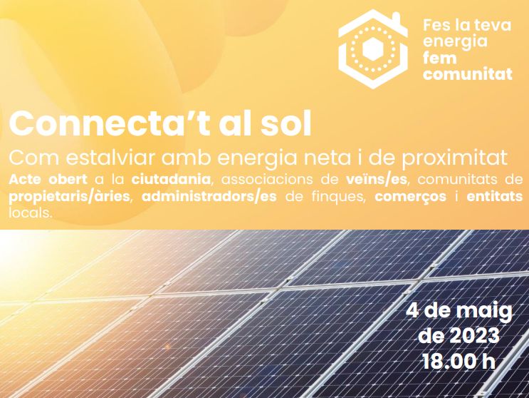 cartell Jornada 'Connecta't al sol'